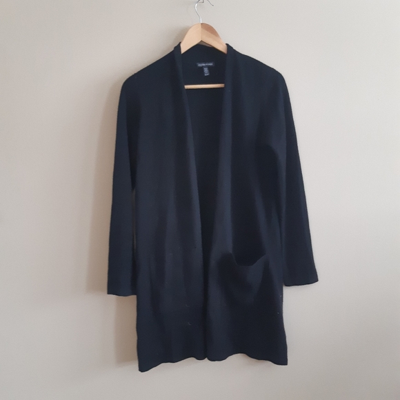 EILEEN FISHER Italian wool long black sweater